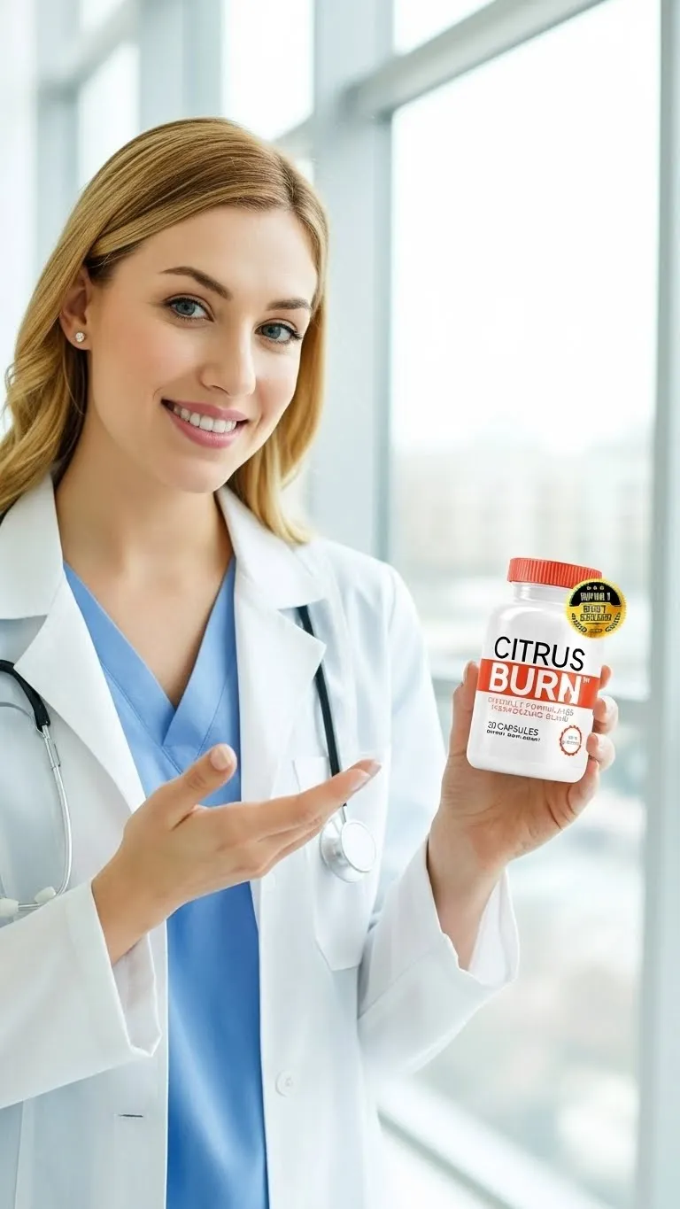 Female doctor recommending CitrusBurn thermogenic supplement